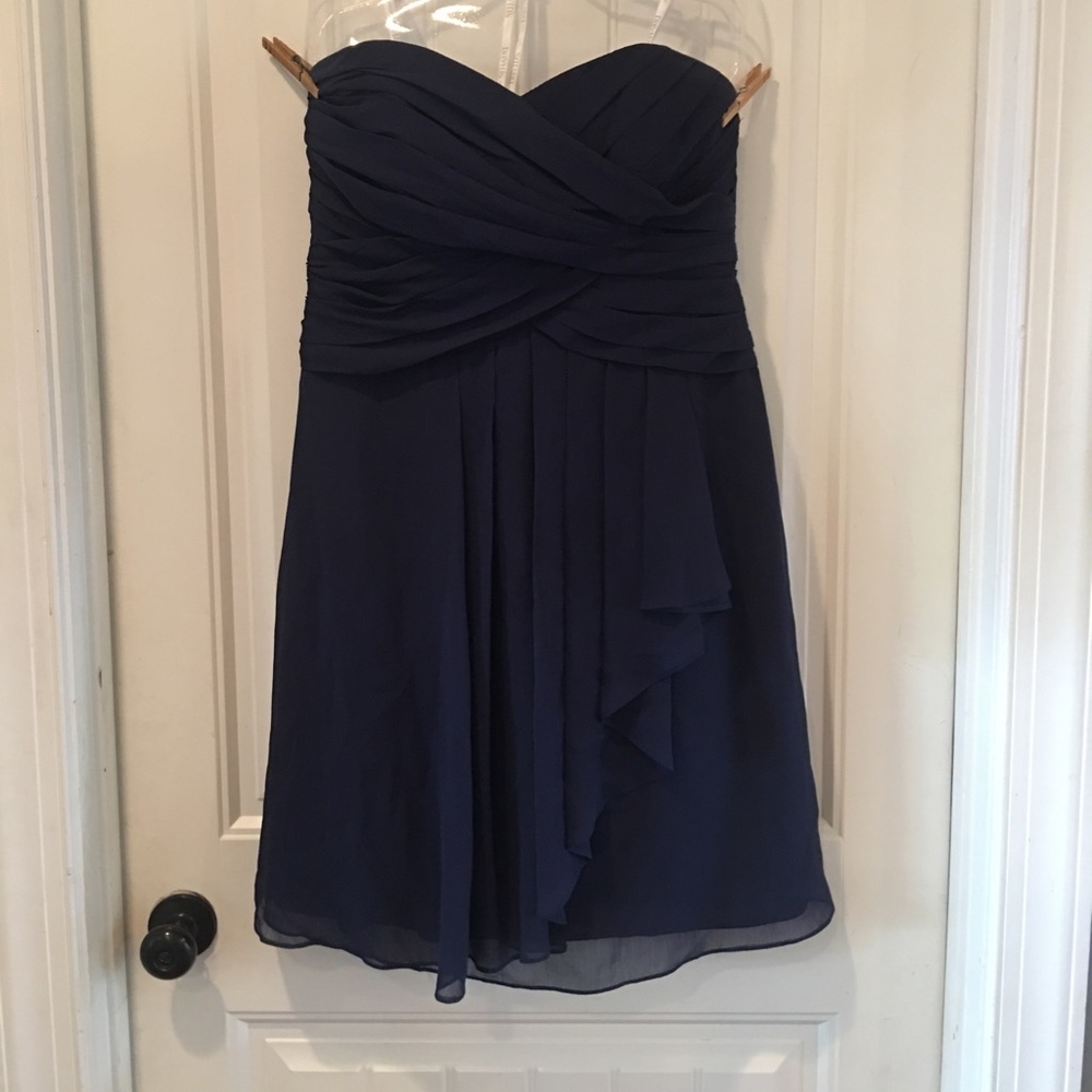 Navy Blue David’s Bridal Bridesmaid Dress Size 12